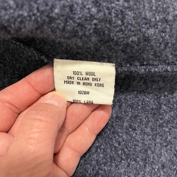 Eileen Fisher womens sz M zip front, 100% wool cardigan, blue/gray, Like New - Picture 8 of 11